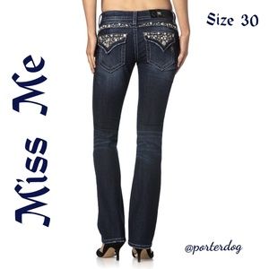 MISS ME JEAN'S~ FANCY THAT MID-RISE SLIM BOOT CUT